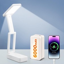 Small Desk Lamp, 6000 mAh Rechargeable Desk Lamps, 3 Colors  15 Brightness P...