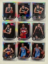Lote de tarjetas (9) de baloncesto Bowman Red Rookie Shield 2025/26: Demin/Raynaud/Clayton +