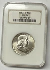 1963-D 50C  Franklin Half Dollar Old Holder NGC MS 64