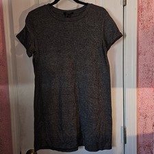 Gray Short Sleeve T-Shirt Dress