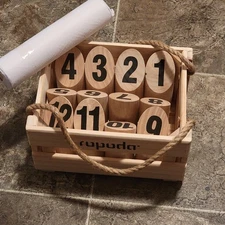 New ROPODA Wooden Throwing Game Set In Wooden Crate - Tailgate Lawn Yard Game