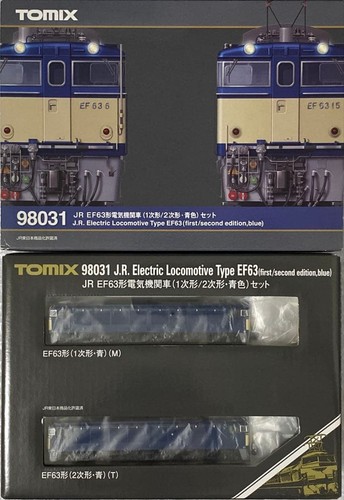 Locomotora Eléctrica TOMIX 98031 JR EF63 Tipo Primario/Tipo Secundario Azul Set 28 | Condition: Used