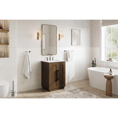 Elegant Lighting VF29024HO Chase 24 X 34 inch Hazel Oak Bathroom Vanity Cabinet - Picture 3 of 11