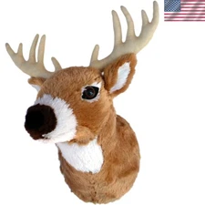 Adore's 13'' Boone Plush Stuffed Deer Toy - Unique Wall Mount for Kids' Rooms