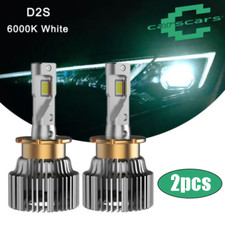 2pcs D2S LED Headlights Blubs Replacement HID 6000K Cold White 10000LM Beam