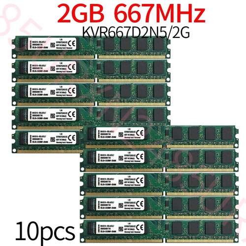 Kingston 20GB 16GB 8GB 4GB 2GB DDR2 667Mhz PC2-5300U KVR667D2N5/2G Memory Lot AB - Picture 17 of 18