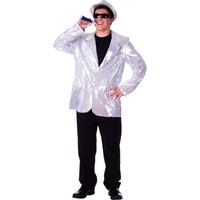 Dress Up America Adult Sequin Jacket M, Silver Dress Up America Adult Sequin Jacket M, Silver