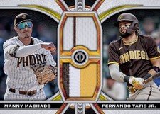 2023 Topps Tribute 23 MANNY MACHADO/FERNANDO TATIS JR DOUBLE PATCH DIGITAL CARD