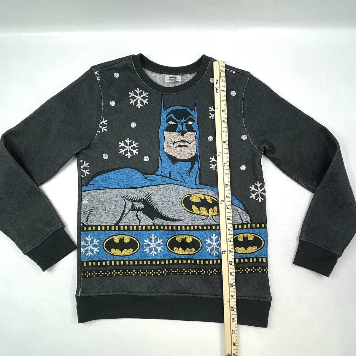 DC Comics Batman Holiday Christmas Long Sleeve Ugly Sweater Youth