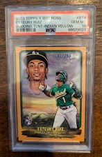 2023 Topps X Bob Ross Esteury Ruiz (RC) Budding Talents #BT-4 Yellow /25 PSA 10