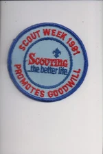 1981 Scout Week Promotes Goodwill patch (Blue)