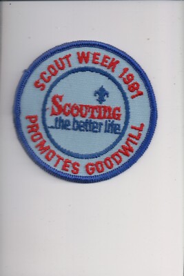 1981 Scout Week Promotes Goodwill patch (Blue)