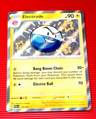 Electrode HP90 2024 Collectible *Shiny* Collectible Pokemon Card