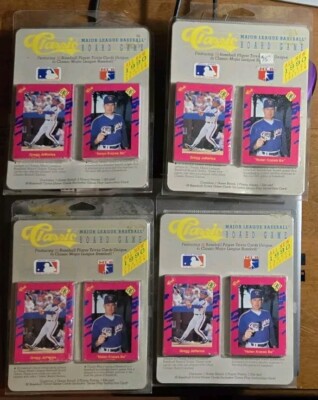 1990 Classic Major League Baseball Board Game Travel Edition Lot Of 4