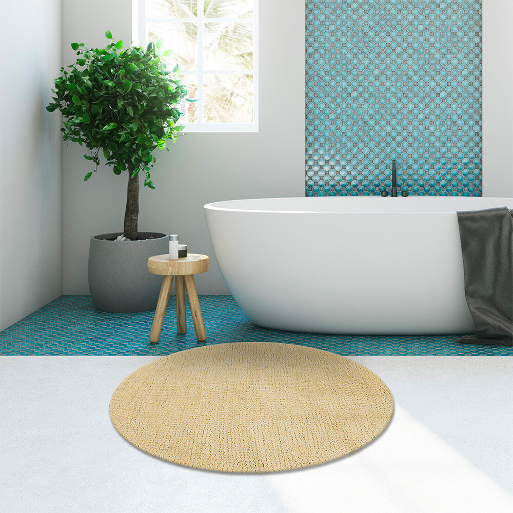 Set Tappeti Bagno OLIVO.shop PARURE SAETTA - 3 Pezzi Cotone Antiscivolo (Salvia) - Foto 6