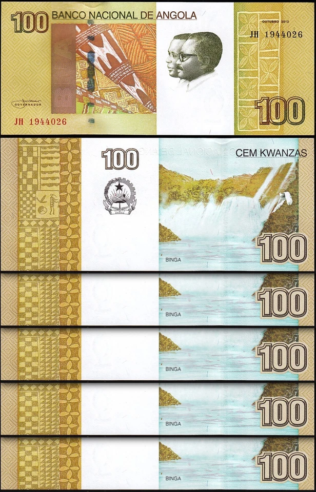 Angola 100 Kwanzas 2012, UNC, Consecutive, 10 Pcs LOT, P-153 - Image 2 of 4