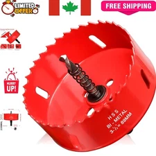 3 1/2 Inch Bi-Metal Hole Cutter with Pilot Bit - Perfect for Vent Pipes & Lights