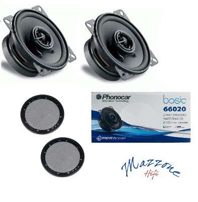 PHONOCAR 66020 KIT 2 SPEAKERS WITH GRILLES SPEAKERS CAR TRUCK CAMPER 10cm 