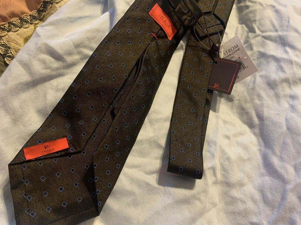  ISAIA NAPOLI  Silk Tie Necktie Handmade IN ITALY - Image 2 of 4