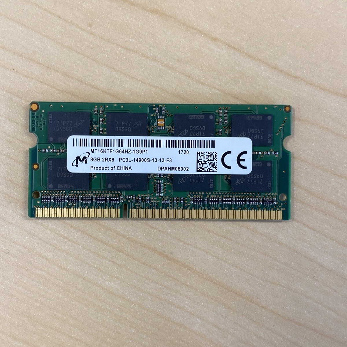 Micron 8GB PC3L-12800S-11-13-F3 MT16KTF1G64HZ-1G6N1 GENUINE DDR3