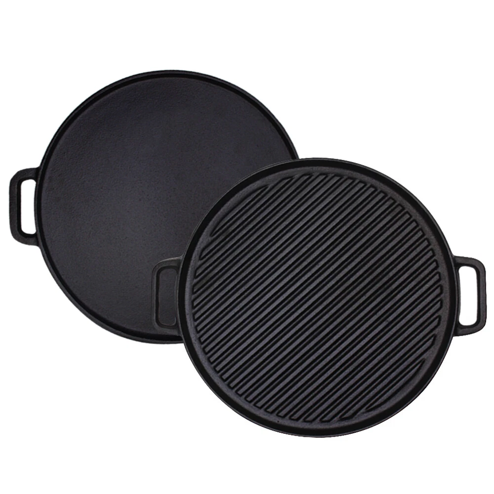 Cast Iron Reversible Grill/Griddle 12-Inch Double Handled Cast Iron Griddle
Opens in a new window or