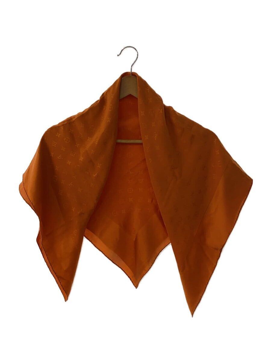 Louis Vuitton orange silk scarf for women