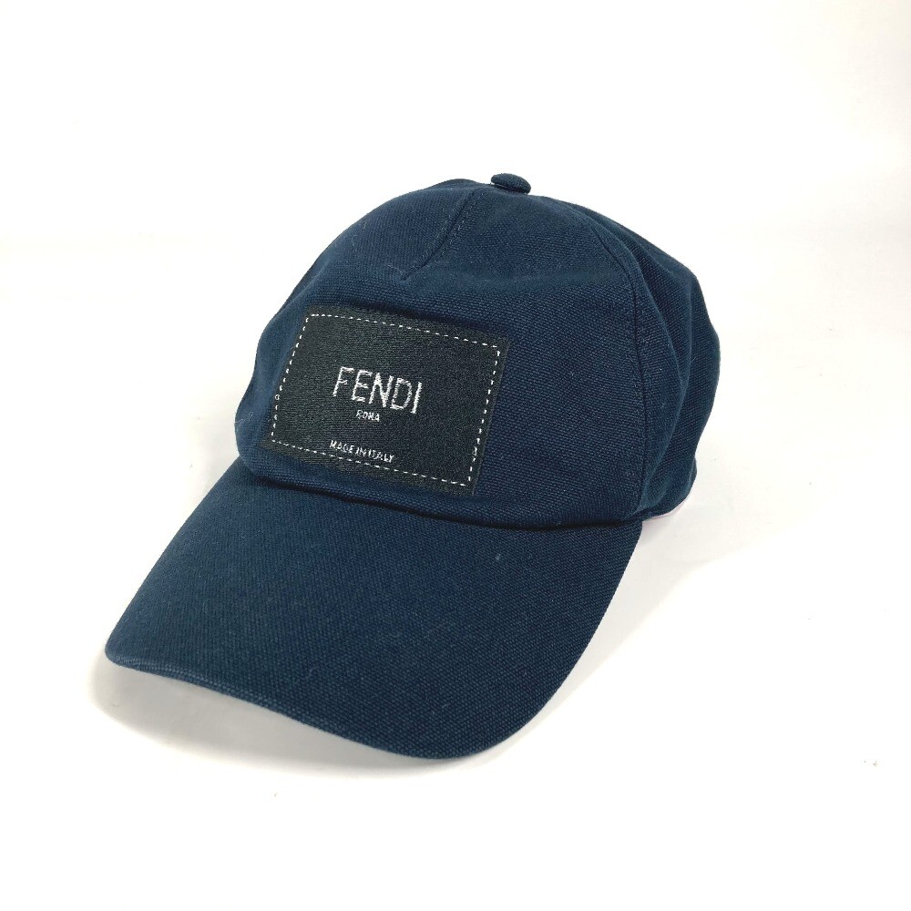 FENDI FXQ768 logo hat cap baseball cap cotton Navy | eBay FENDI FXQ768 logo hat cap baseball cap cotton Navy | eBay
