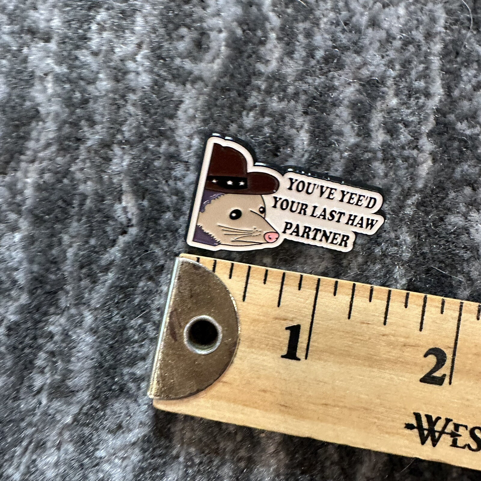 Enamel Pin Opossum Cowboy You’ve Yeed Your Last Haw Backpack Lapel Country Badge