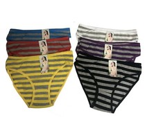 New Lot 6 Women stripes Cotton Underwear C535