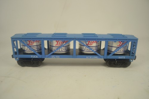 LIONEL POSTWAR 6475 LIBBYS PINEAPPLE VAT CAR, TCA CONVENTION 1968 NETCA, BOSTON