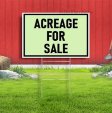 ACREAGE FOR SALE GREEN BLACK Yard Road Sign w/ Stand