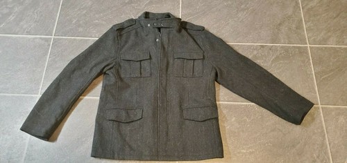 MILITARY ARMY STYLE WOOL BLEND JACKET 