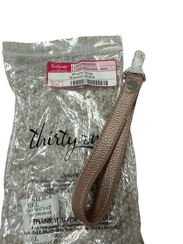 Thirty One Rose Gold Pebble Wristlet Strap Discontinued Faux Leather Clap