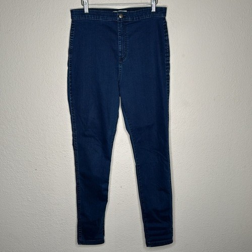 Neu ohne Etikett American Apparel The Easy Jeans hoher Bund Stretch Skinny blau Größe Large - Bild 15 von 16