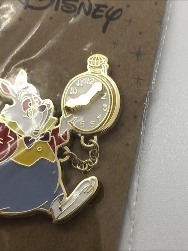 Disney Alicia en el País de las Maravillas Conejo Blanco con Reloj Giratorio Pin Esmalte - LICENCIADO - Imagen 5 de 8