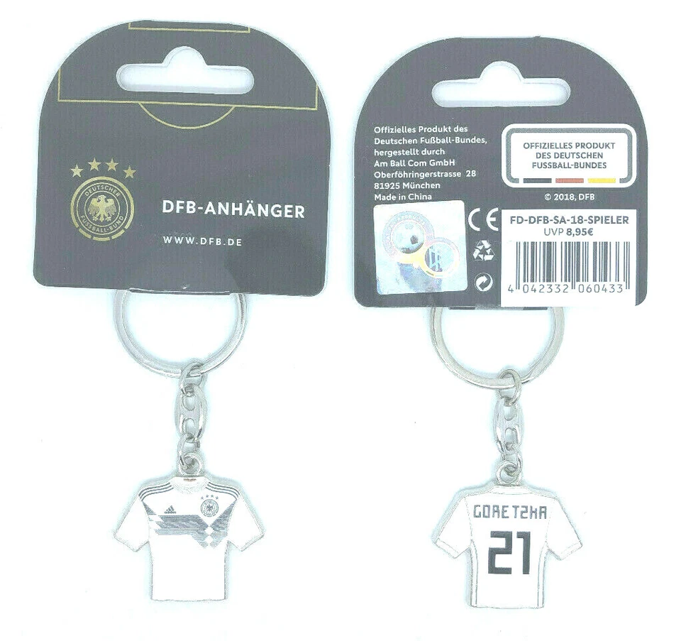 DFB- Anhänger - Deutschland Trikot Schlüsselanhänger - verschiedene Nummern