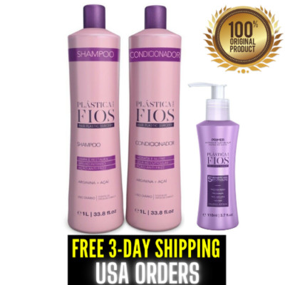 Cadiveu Plastica Dos Fios Kit Home Care Shampoo Conditioner Primer 3 Tage USA