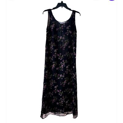 Vintage Robbie Bee 100% Silk Sleeveless MIDI dress size new with