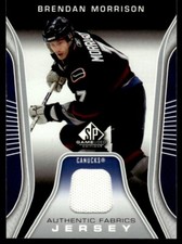 2006-07 SP Game Used Authentic Fabrics Brendan Morrison Vancouver Canucks #AF-MO