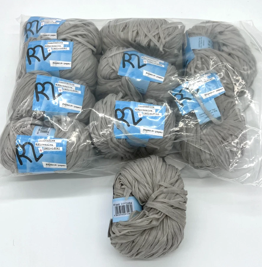 R2 ROWAN CINTA DE PAPEL HILO 100% NYLON - Gris Claro/Gris - 10 HILOS Foto 3 de 3