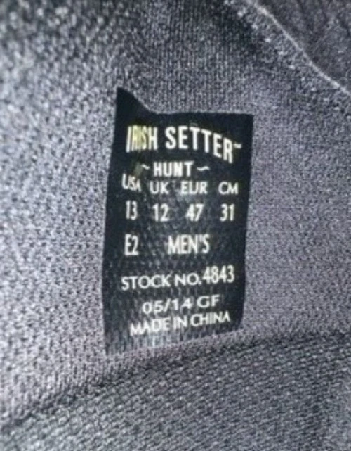 IRISH SETTER x REALTREE XTRA DEER TRACKER WELLINGTON CAMO HUNTING BOOT SIZE 13 - Image 4 of 4