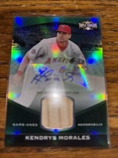 2011 Topps Triple Threads Emerald Relic Auto Kendrys Morales 25/50 Anaheim Angel