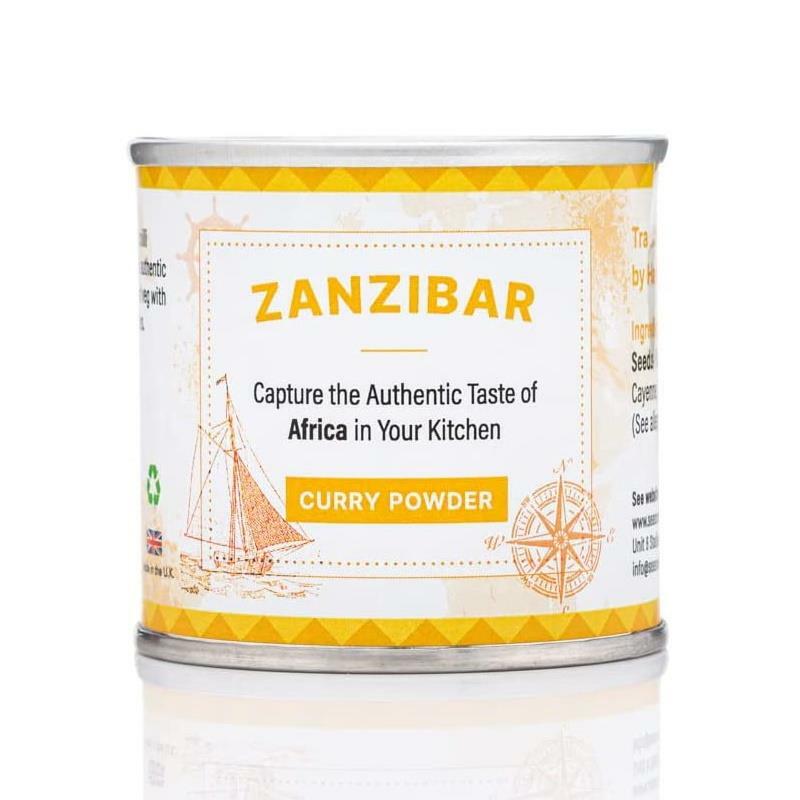 Seasoned Pioneers Organic Spice Zanzibar Curry Powder Seasoning Mixed 60g Tin