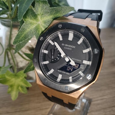 Rare CASIO G-SHOCK Rose Gold GA2100-1A1 - Black Dial - Custom  