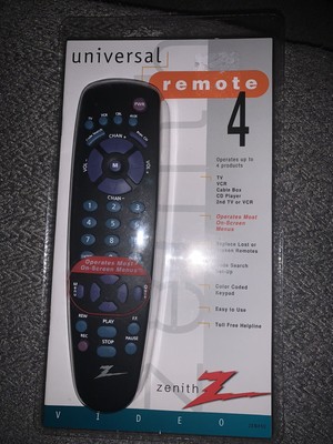 Zenith ZEN425K Universal TV Remote Control Remote 4   New in Package