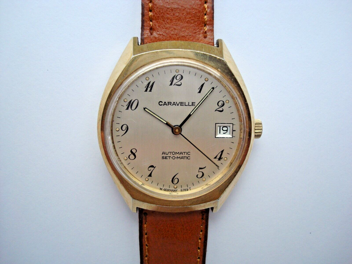 Bulova Caravelle Men's Automatic Watch Set-O-Matic Date Quick