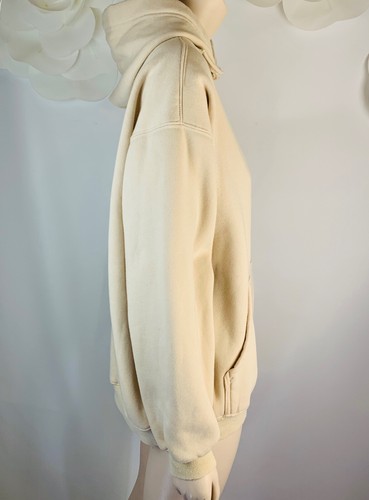 EMMA & SAM CREAM IVORY SWEATSHIRT HOODIE, LONG SLEEVE, POCKETS, SIZE SMALL - Picture 3 of 7