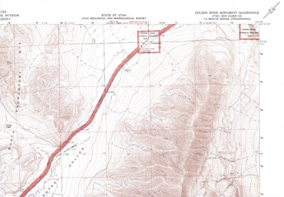 Golden Spike Monument Quadrangle Utah 1967 USGS Topo Map 7.5 Minute Topographic