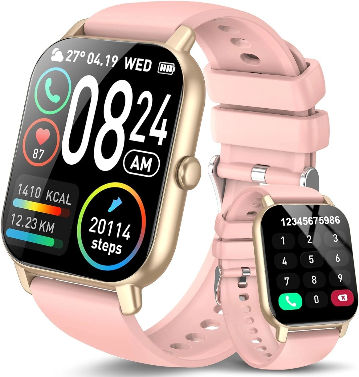 Smartwatch Women's Phone Function Wristwatch Watch for iPhone Samsung Huawei Tab