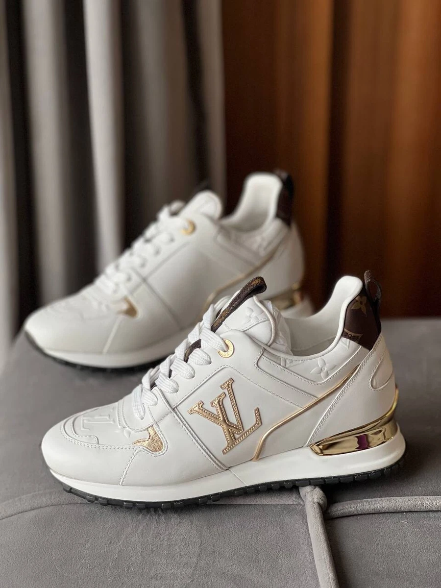 LOUIS VUITTON Women's White Run Away Sneakers Size 42 US 12 AUTHENTIC😍🔥❤️